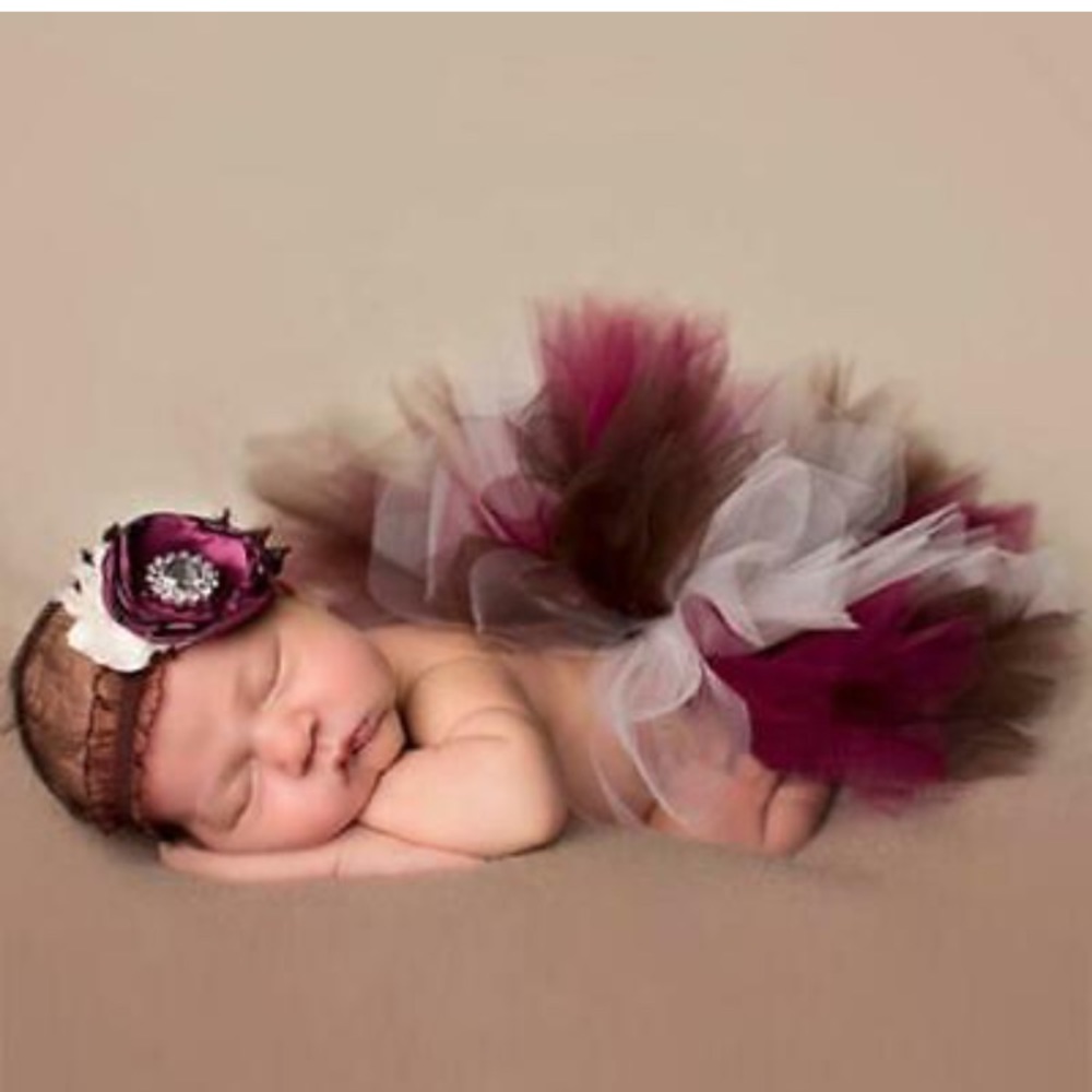 Newborn baby girl tutu headband photo pro Gift set